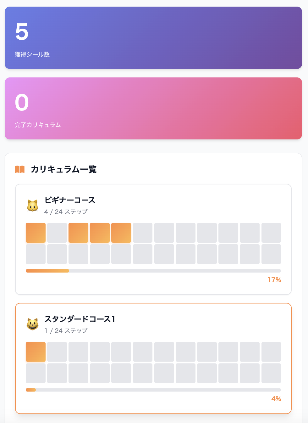 カリキュラム一覧