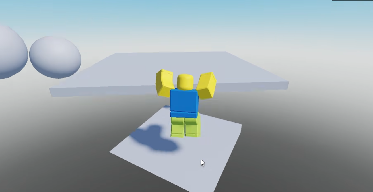 Robloxでのゲーム制作画面